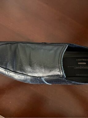 Rockport Men's Black Leather Slip-On Loafers